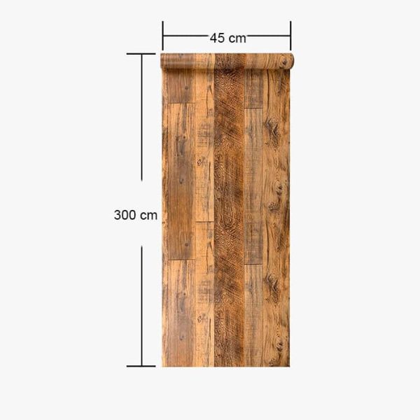 VintageWall, samolepiaca nálepka s vzhľadom prírodného dreva (300 x 45 cm)
