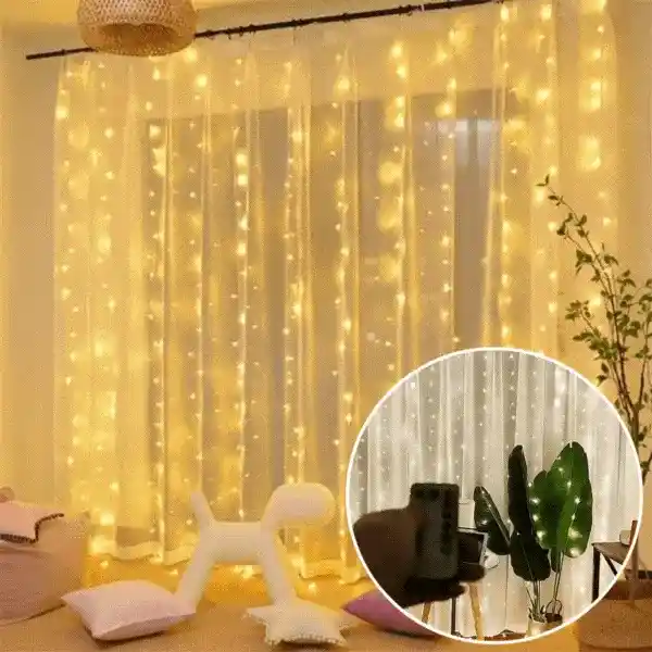 CurtainLED, záves s 300 LED svetlami (3x3m)