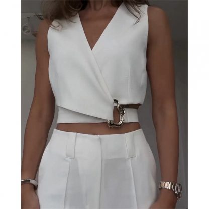 BELKOMPL-SIV-L/XL, Elegantná biela tričko