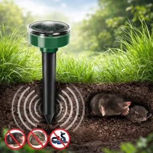 SunRepel, netoxický solárny odpudzovač záhradných škodcov